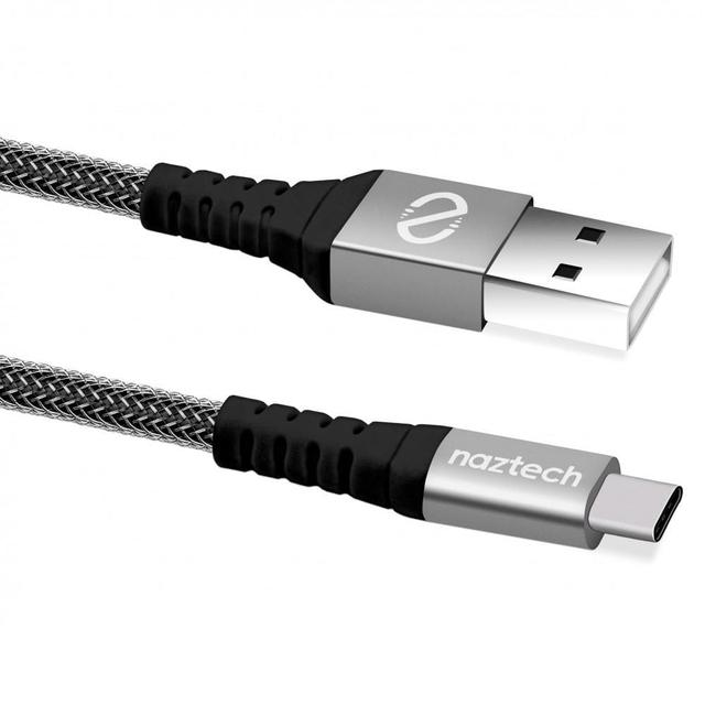 كابل مجدول USB-A إلى USB-C 2.0 NAZTECH - أسود - SW1hZ2U6NTI4MDA=