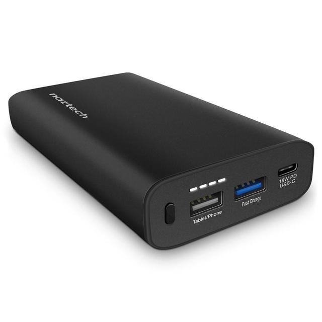 naztech 13400mah 18w usb c power delivery adaptive fast charge external battery portable charger black - SW1hZ2U6NTI4MTg=