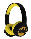 otl batman onear wireless kids headphone safe volume limiting 85db bluetooth 5 0 10m distance 30hrs playtime superb sound w aux port foldable comfortable adjustable bat symbol - SW1hZ2U6Njg2Nzg=