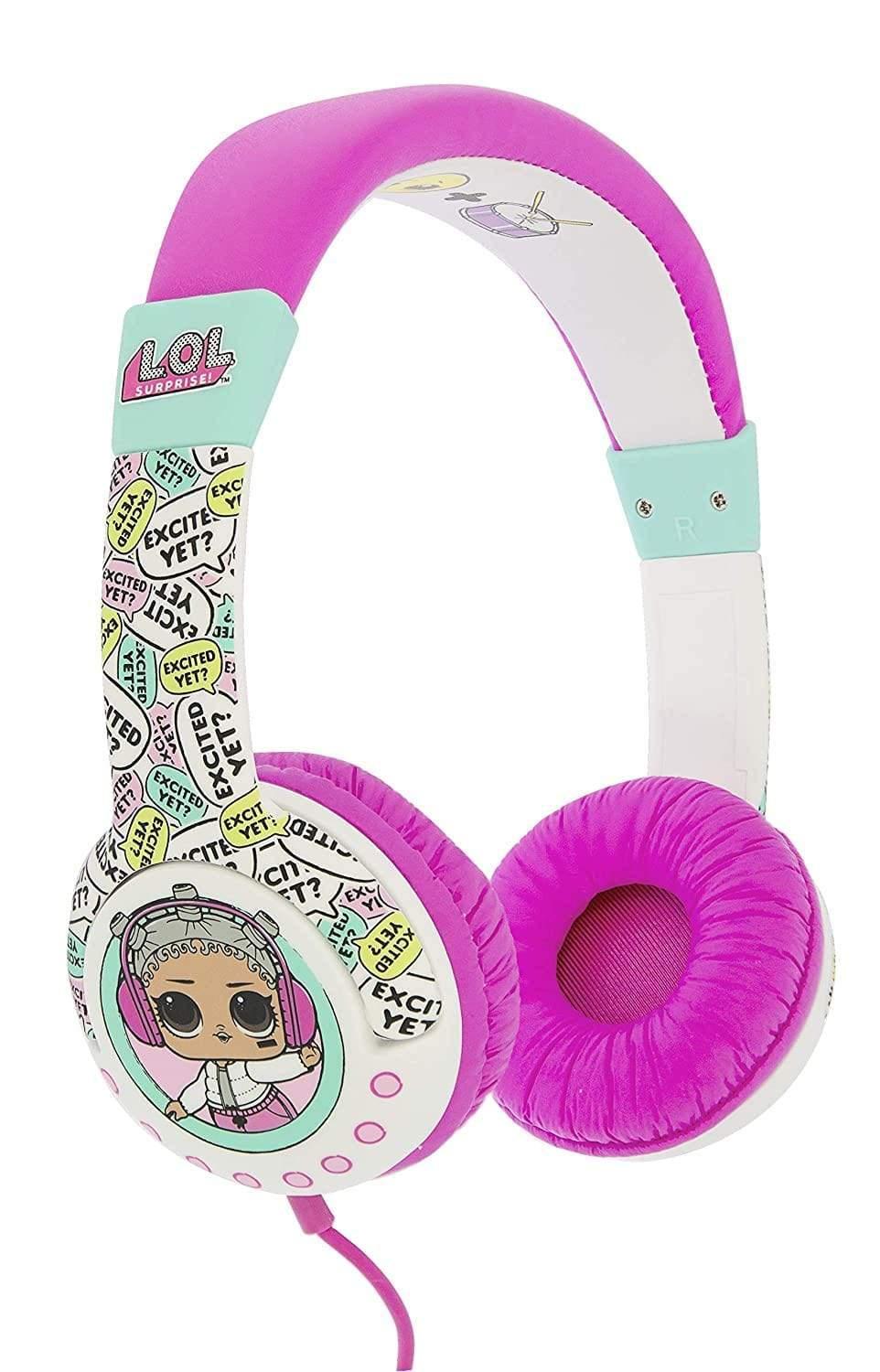 سماعة رأس سلكية OTL  L.O.L Surprise - Wired On-Ear Headphones - وردي وأبيض
