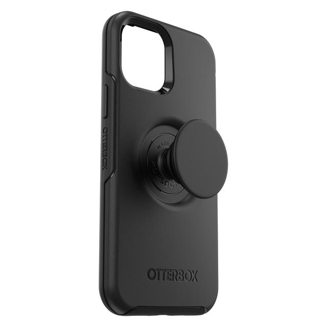 otterbox otter pop symmetry apple iphone 12 12 pro case drop protection cover w popsocket phone holder slim protective selfie case wireless charging compatible black - SW1hZ2U6NzEzNTc=