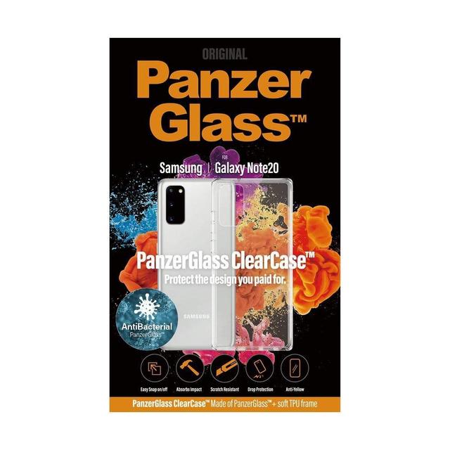 panzerglass samsung galaxy note 20 case premium transparent see through cover slim lightweight anti yellow compatible with screen protector and wireless charging clear - SW1hZ2U6NjE0NDM=
