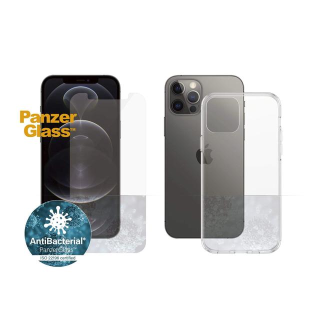 كفر وشاشة حماية PanzerGlass - iPhone 12 Pro ClearCase - Bundle - SW1hZ2U6NzEyMjQ=