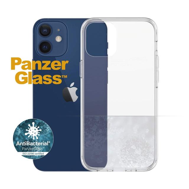 panzerglass iphone 12 mini clearcase drop protection treated w anti microbial anti scratch anti ageing anti discoloration screen protector friendly supports wireless charging clear - SW1hZ2U6NzEyNzI=