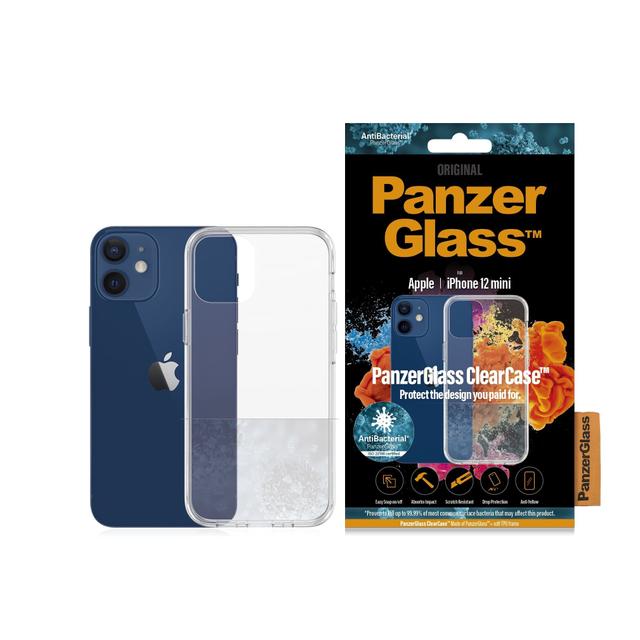 panzerglass iphone 12 mini clearcase drop protection treated w anti microbial anti scratch anti ageing anti discoloration screen protector friendly supports wireless charging clear - SW1hZ2U6NzEyNzM=