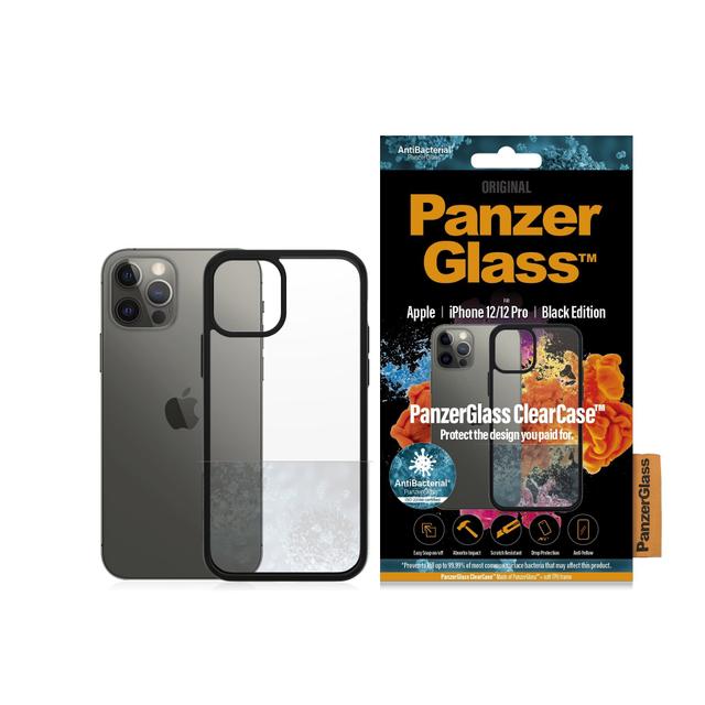 كفر PanzerGlass - iPhone 12 Pro ClearCase - شفاف / إطار أسود - SW1hZ2U6NzE0MDk=