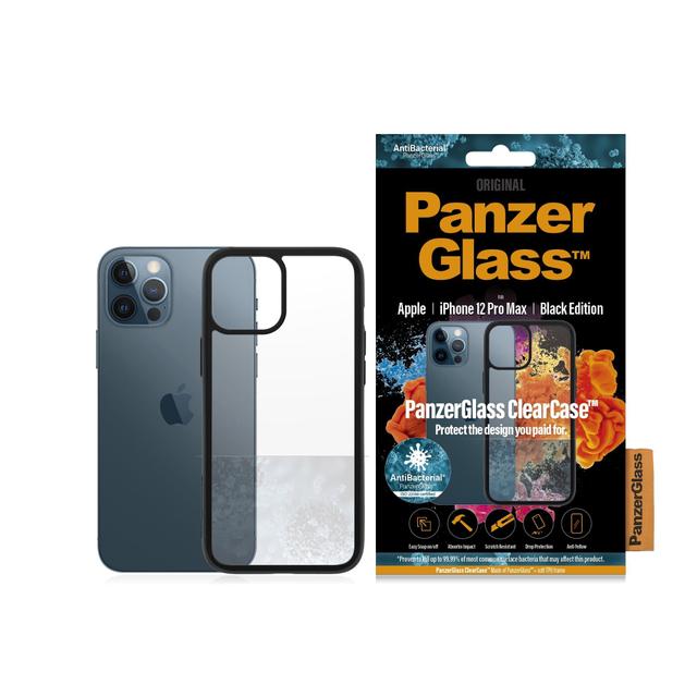كفر PanzerGlass - iPhone 12 Pro Max ClearCase - شفاف / إطار أسود - SW1hZ2U6NzE0MTc=