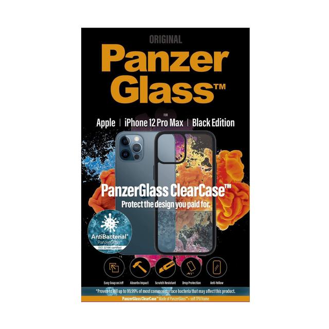 كفر PanzerGlass - iPhone 12 Pro Max ClearCase - شفاف / إطار أسود - SW1hZ2U6NzE0MTg=