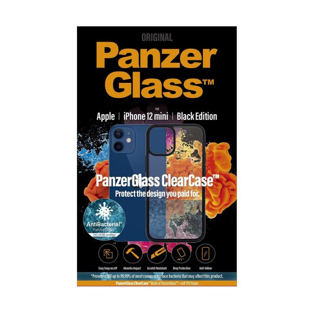 كفر PanzerGlass - iPhone 12 Mini ClearCase - شفاف / إطار أسود - SW1hZ2U6NzE0NjY=