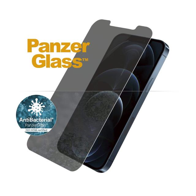 panzerglass privacy iphone 12 pro max screen protector standard fit tempered glass w anti microbial surface protection case friendly easy install privacy - SW1hZ2U6NzEwOTY=