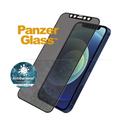 panzerglass privacy iphone 12 mini screen protector edge to edge tempered glass w anti microbial surface protection case friendly easy install privacy w black frame - SW1hZ2U6NzEyMjA=