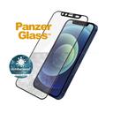 panzerglass cam slider iphone 12 mini screen protector edge to edge tempered glass w anti microbial surface and cam slider case friendly easy install clear w black frame - SW1hZ2U6NzEyNjA=