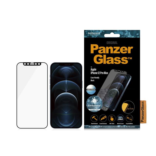 شاشة حماية PanzerGlass - Anti-Glare iPhone 12 Pro Max Screen Protector - إطار أسود - SW1hZ2U6NzEzNzM=
