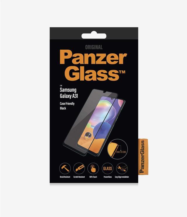 panzerglass samsung galaxy a31 screen protector edge to edge tempered glass anti scratch technology rounded edges easy install case friendly black - SW1hZ2U6NzE0Nzg=
