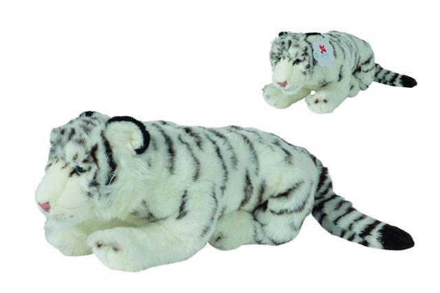 PLUSH white tiger with beans 50cm ht - SW1hZ2U6NTk1NDU=