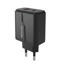 porodo dual port wall charger pd 18w qc3 0 with braided type c to lightning pd cable 1 2m eu black - SW1hZ2U6Njk4ODA=