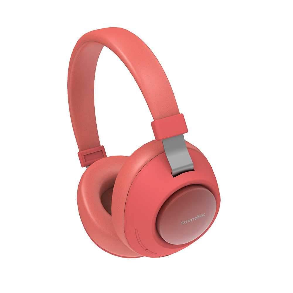 سماعة رأس لاسلكية ببطارية 200 مللي أمبير زهر بورودو Porodo Pink 200 MAh Battery Wireless Over-Ear Headphone - cG9zdDo2OTkwMQ==