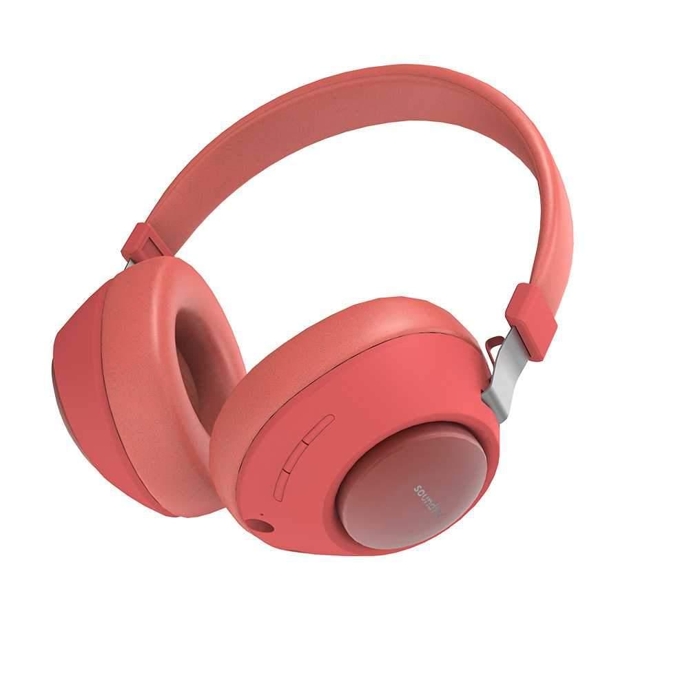 سماعة رأس لاسلكية ببطارية 200 مللي أمبير زهر بورودو Porodo Pink 200 MAh Battery Wireless Over-Ear Headphone - cG9zdDo2OTkwMw==