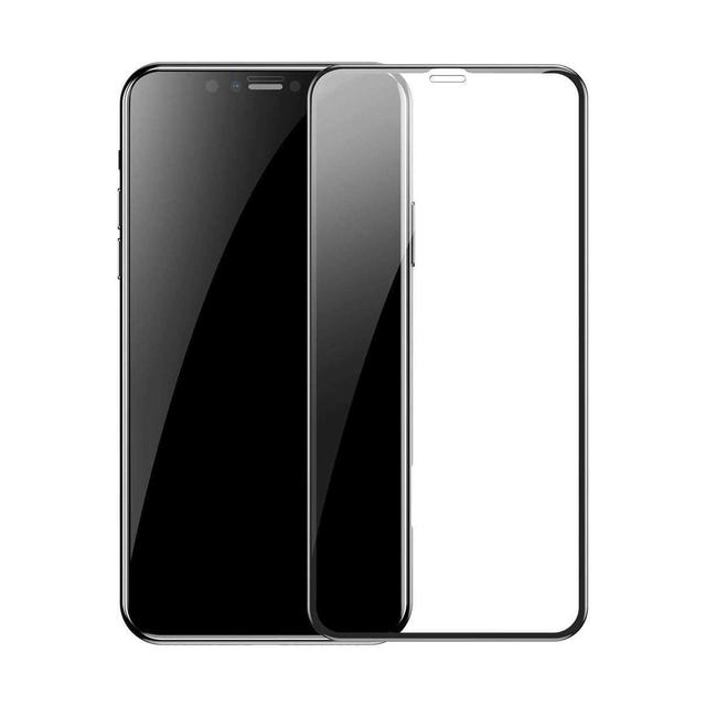 porodo 3d curved edge glass for iphone 11 pro max black - SW1hZ2U6NDQwMzQ=