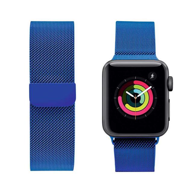 porodo mesh band for apple watch 44mm 42mm blue - SW1hZ2U6NDQ1NDk=