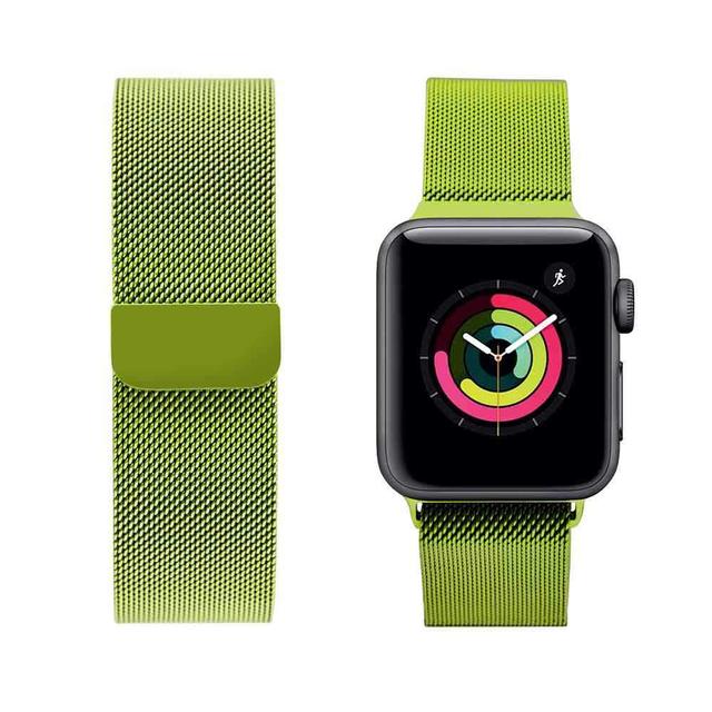 porodo mesh band for apple watch 44mm 42mm green - SW1hZ2U6NDQ1NDE=