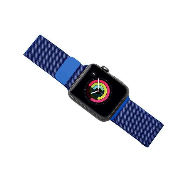 porodo mesh band for apple watch 40mm 38mm blue - SW1hZ2U6NDQ0MjU=