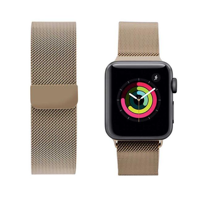 porodo mesh band for apple watch 40mm 38mm pale gold - SW1hZ2U6NDQzODk=