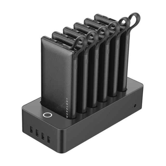 Powerology 6 in 1 power station 10000mah with built in cable black - SW1hZ2U6NzkyNzg=