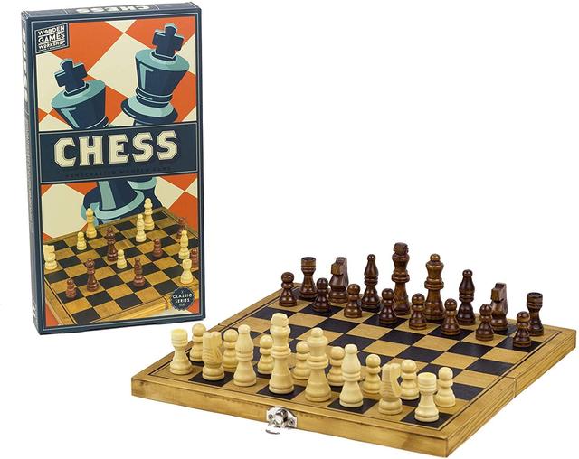لعبة الشطرنج الكلاسيكية Professor Puzzle - WOODEN CHESS Board Game - SW1hZ2U6NTgyMzY=