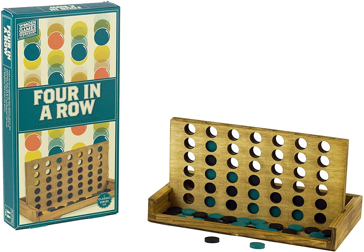 لعبة أربعة في الصف الكلاسيكية Professor Puzzle - WOODEN FOUR-IN-A-ROW Classic Board Game