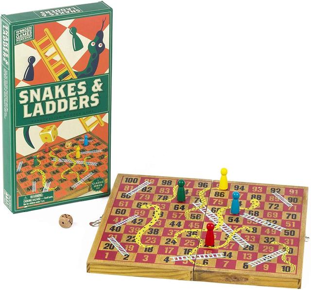 لعبة لغز الأفاعي والسلالم الخشبية Professor Puzzle - WOODEN SNAKES AND LADDERS - SW1hZ2U6NTgyNDg=