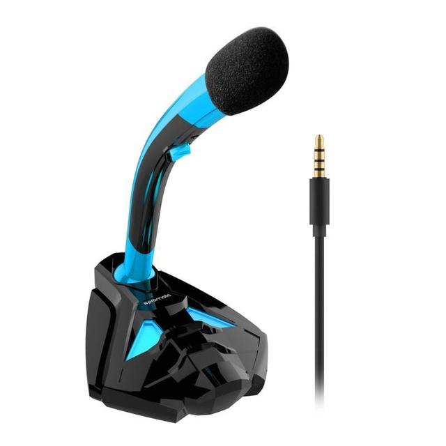 promate Desktop Microphone, Professional Digital 3.5mm Jack Microphone Stand with Adjustable Neck for Laptop, PC, iMac, Gaming Skype Audio Recording - SW1hZ2U6ODI3MjA=
