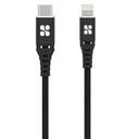 Promate 1.2-Meter PowerCord Lightning Cable, USB Type-C to Lightning Cable, Heavy Duty 29W Power Mesh-Armoured, Apple MFi Certified, Fast 3A Sync/Charge for Smartphones/Tablets/Laptops - SW1hZ2U6ODE2MjI=