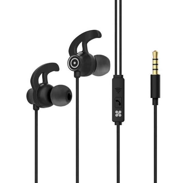 Promate In-Ear Wired Earbuds, Premium 3.5mm HD Stereo Sound Earphones with Built-In Mic, Sweat Resistant, Anti-Tangled Cords and Passive Noise Cancelling Headset for Music, Gym, Running - SW1hZ2U6ODE0Nzc=