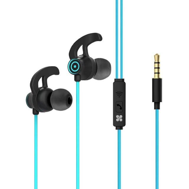 Promate In-Ear Wired Earbuds, Premium 3.5mm HD Stereo Sound Earphones with Built-In Mic, Sweat Resistant, Anti-Tangled Cords and Passive Noise Cancelling Headset for Music, Gym, Running - SW1hZ2U6ODE0NzY=