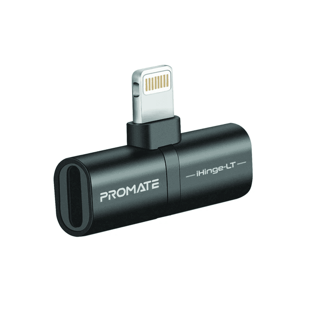 Promate Lightning Splitter Adapter, Premium 2-In-1 Lightning to Headphone Audio and Sync Charging Jack Connector 2A Pass-Through Charging for iPhone - SW1hZ2U6ODI2NjM=