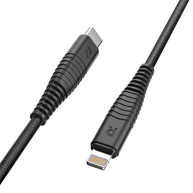 ravpower charge and sync usb cable with type c to lightning connector 1m black - SW1hZ2U6Mzc2NDg=
