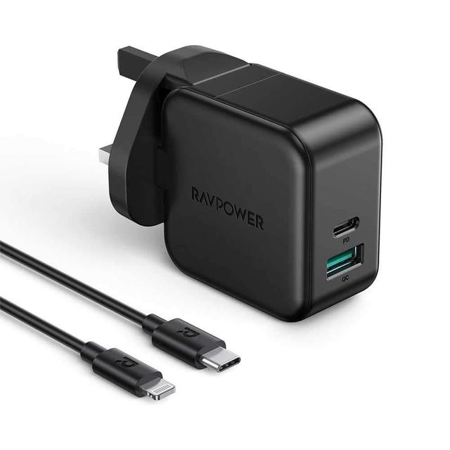 ravpower 2 pack pd pioneer wall charger combo 18w black - SW1hZ2U6NjE2MTY=