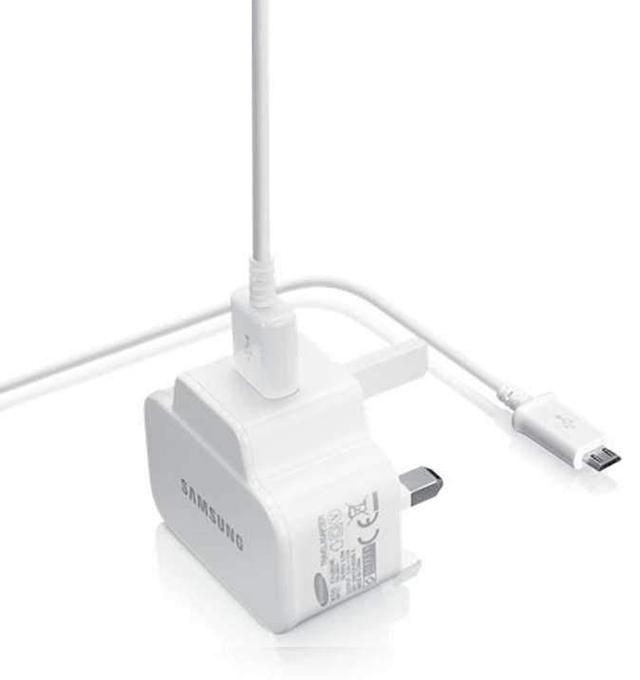 samsung fast wall charger 3pin w micro usb cable white - SW1hZ2U6NTM0MTU=