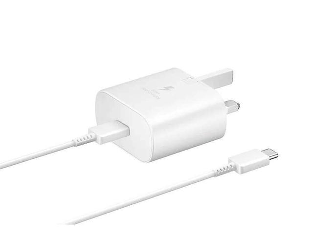 samsung travel adapter 25w 3 pin with usb type c to type c cable white - SW1hZ2U6Njk5MTY=