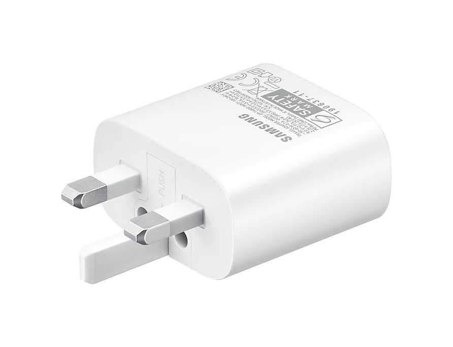 شاحن حائط Samsung Travel Adapter 25W 3 pin with USB Type-C to Type-C Cable - أبيض - cG9zdDo2OTkxOQ==