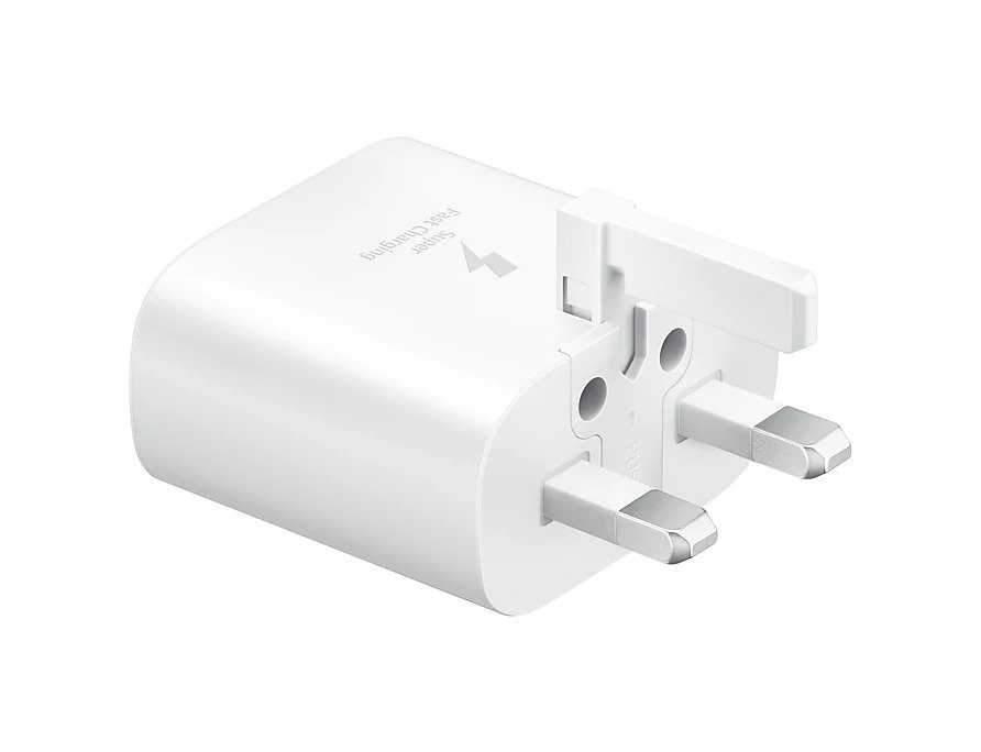 شاحن حائط Samsung Travel Adapter 25W 3 pin with USB Type-C to Type-C Cable - أبيض - cG9zdDo2OTkyMA==
