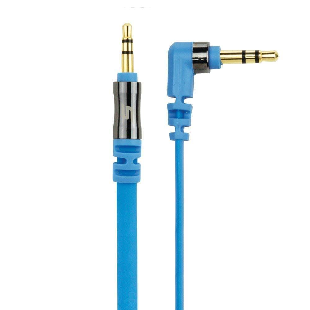 كيبل صوت (كيبل أوكس) 0.9 متر - أزرق SCOSCHE Flat Out 3 feet Flat Audio Cable - Blue