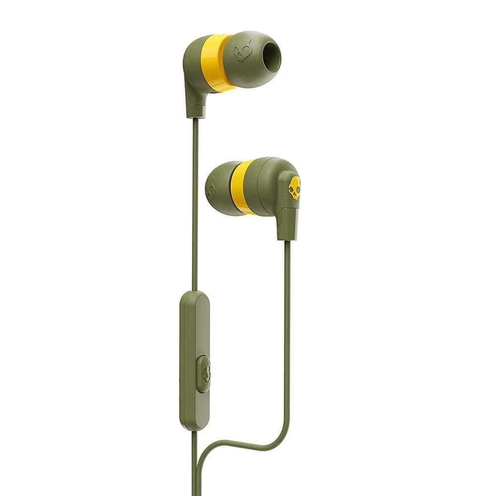 سماعة رأس مع ميكروفون Inkd+ In-Ear Headphones with Mic Skullcandy - زيتي/ أصفر