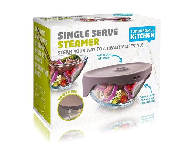 وعاء الطبخ بالبخار 500 مل رمادي Single Serve Steamer - TOMORROW'S KITCHEN - SW1hZ2U6MzQzNjU=
