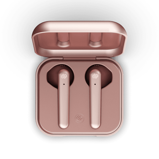 urbanista stockholm plus true wireless earphone bluetooth 5 0 touch control 20 hours battery life w charging case usb c charging for ios android smartphones tablets pcs laptops rose gold - SW1hZ2U6NjcyMjU=