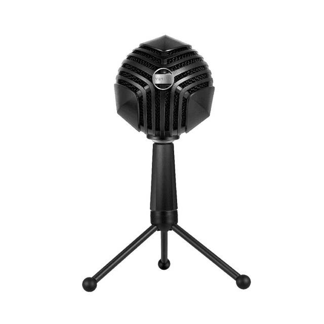 Vertux Microphone for Gaming, Adjustable High Definition USB Microphone with 360 Degree Head, Volume Control, 3.5mm Audio Output, Built-In Mute Button, RGB LED Light and Foldable Tripod Stand - SW1hZ2U6ODI5MTQ=