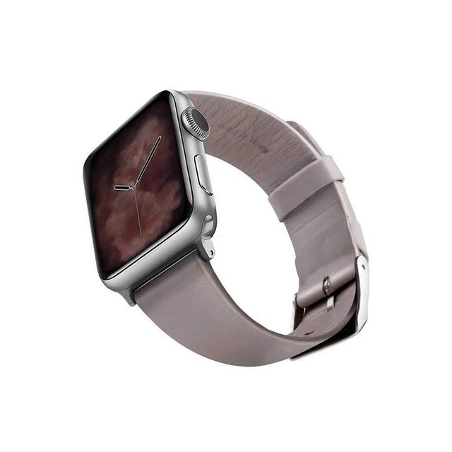 viva madrid montre allure leather strap for apple watch 42 44mm gray silver - SW1hZ2U6NDUxNDc=