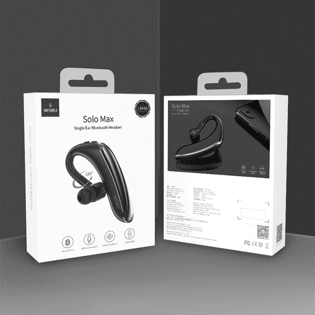 wiwu solo max single ear bluetooth headset - SW1hZ2U6Nzk3MTk=