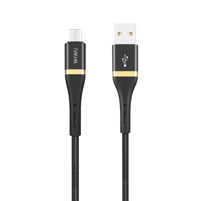 كيبل WIWU ELITE DATA CABLE ED-102 2.4A USB TO MICRO USB 3M - BLACK - SW1hZ2U6ODAxNDk=